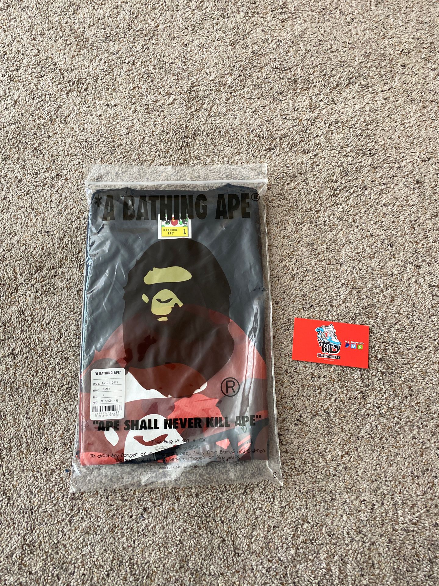 Bape Color Camo Peek Ape Head Tee