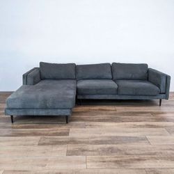 (Sold) Mid Century Modern Aries Sectional Sofa with Left Chaise