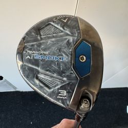 Like New Callaway Paradym Ai Smoke Max Golf 3 Fairway Wood 