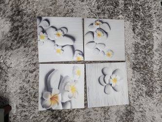 7-Piece Floral Wall Art Set – Bedroom & Bathroom Déco