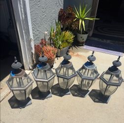 Exterior lamp, post or block column lights