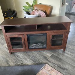 Electric Fireplace - TV Stand