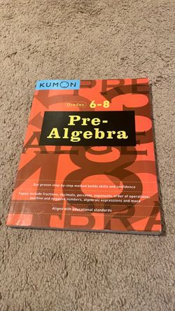 Kumon Pre-Algebra Workbook Grades 6-8