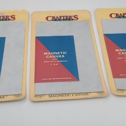 lot of 3 Crafter's  Choice - Magnetic Canvas with high tack adhesive 5" x 8".