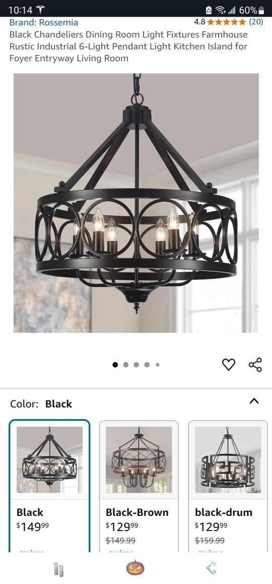 Black Chandeliers Dining Room Light Fixture