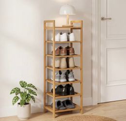 (Chandler) 39”12”9.5” New Bamboo Shoes Rack Shelf