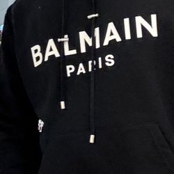 Balmain Hoodie Black And White Like New $700 Each 