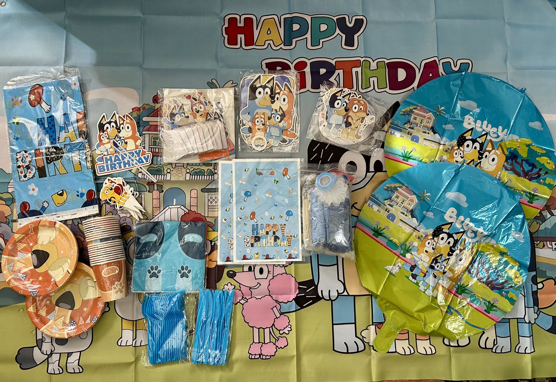 Bluey Birthday Party Decoration Supplies.