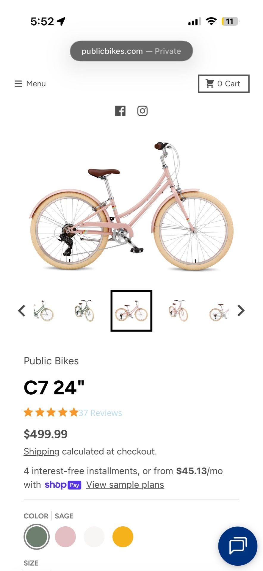 Bike - kids beach cruiser