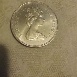 1980 BRITAIN UNITED KINGDOM SILVER CROWN - THE QUEEN MOTHER