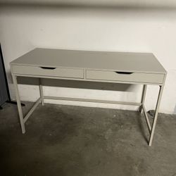 IKEA ALEX Desk with Drawers – Gray/Beige – Like New
