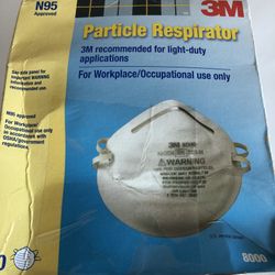 3M N95 8000 30 Pack PARTICLE RESPIRATOR SAFE BREATHING SHOP COVID MASK OEM GENUINE WORKSHOP WOOD WORK