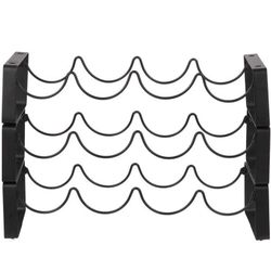 3 Tier Stackable Wine Rack 12 Bottles Metal Wine Rack