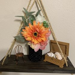 Farmhouse Wooden Hanging shelves 