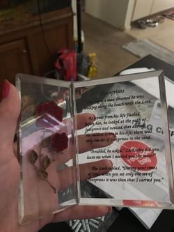 Footprints glass stone