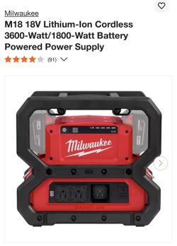 Milwaukee Generator M18