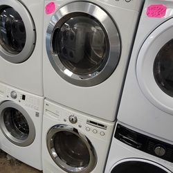 LG Front Loading Washer And Stackable Gas Dryer Set 