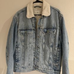 H & M Denim Sherpa Jacket