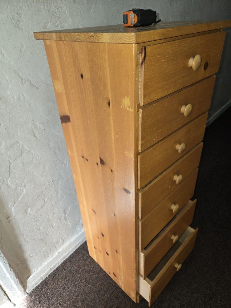 Wood 7 Drawer Storage