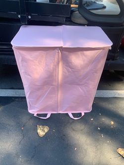 Pink Double Laundry Hamper with Lid