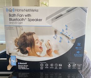Bath Fan w/ Bluetooth Speaker and LED Light - New