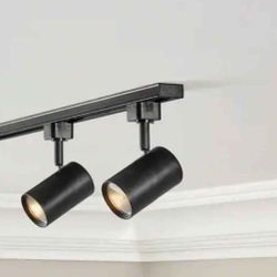 Integrated LED Linear Track Lighting Cylinder Head (1) in Black