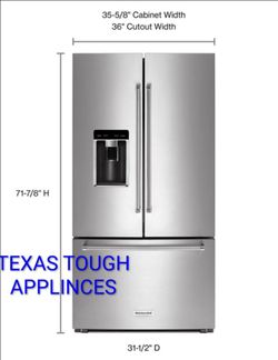 KitchenAid 3-Door French Door Refrigerator - Tested, Warranty, Delivery Available! 🔥