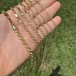 14k Gold Plated Rope Chain 