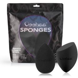 2PCS Makeup Sponge Set, Latex Free Makeup Blender for foundation, Makeup Sponges egg shaped, Makeup Sponges for all areas