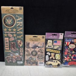 Militarily Stickers, Army Stickers, America/NEW 4 Packs