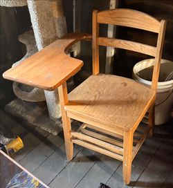 Old school desk chair