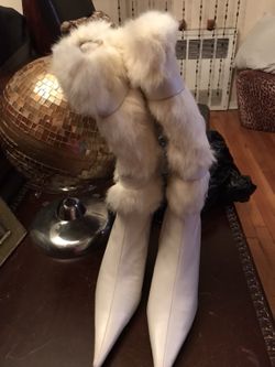 White Fur Boots