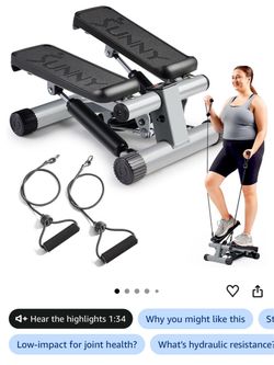 Sunny Health & Fitness Mini Stair Stepper w/Resistance Bands
