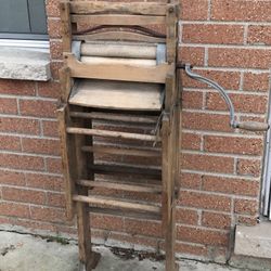 Anchor Antique Wooden Folding Wooden Laundry Bench 