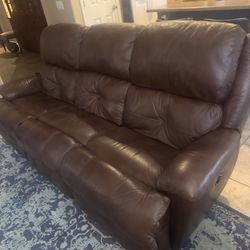 Leather Electric Reclining Couch 