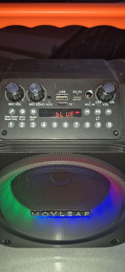 Moyleaf Bluetooth Karaoke Speaker with LED Lights
