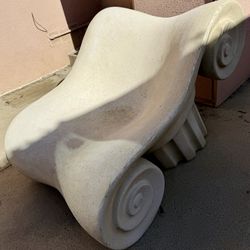 Faux Concrete Roman Greek Outdoor Chair