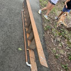 Antique 12 Ft Library Ladder