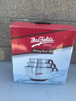 New Mrs. Fields 3PCS Mixing Bowl Set for