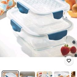 Princess House Refractarios Set De Dos Con Tapas 