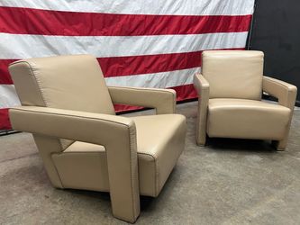 Free Delivery - 637 Utrecht Tan Leather Chairs