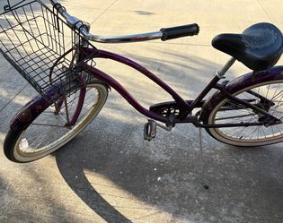 Purple Electra Karma beach cruiser bicycle