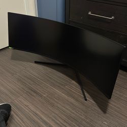 SAMSUNG 49” Odyssey G9 Gaming Monitor, 1000R Curved Screen, QLED, Dual QHD Display, 240Hz, NVIDIA G-SYNC and FreeSync Premium Pro