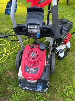Mower, 2 pressure washers