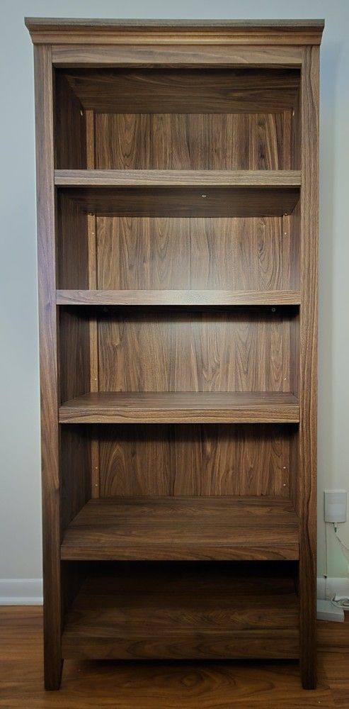5-Shelf Bookcase Walnut Brown