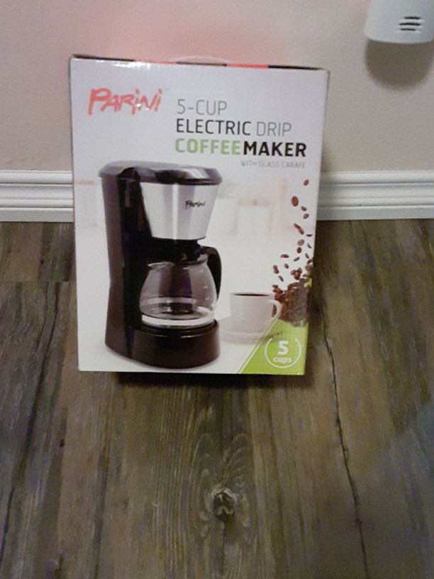 New Parini 5 Cup Electric Drip Coffee Maker $15