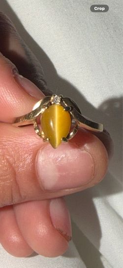 10kgld tiger eye ring (vintage)