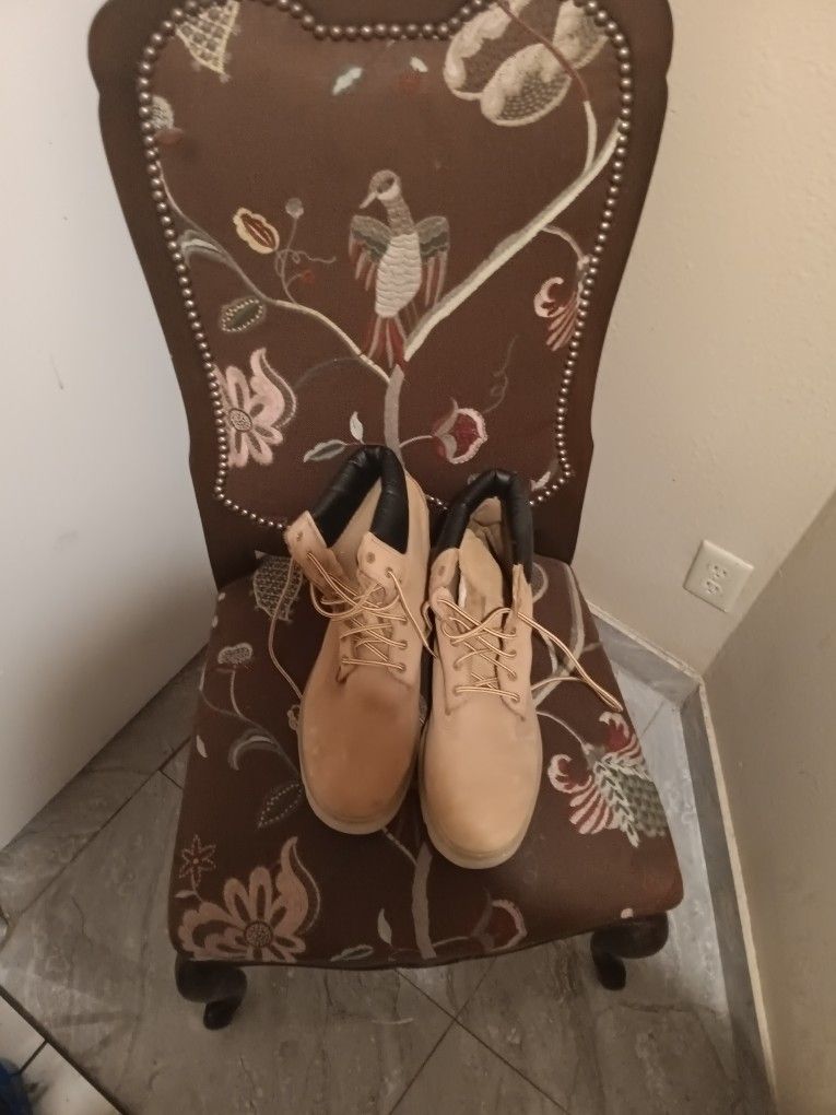 Beige Size 15 Timberland Work Boots
