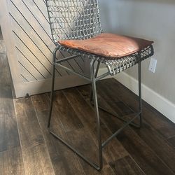 Crate and Barrel Tig metal counter stools