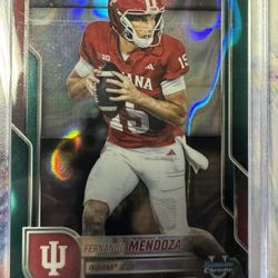 2025 Bowman Chrome University #109 Fernando Mendoza Teal Lava Refractor 1st